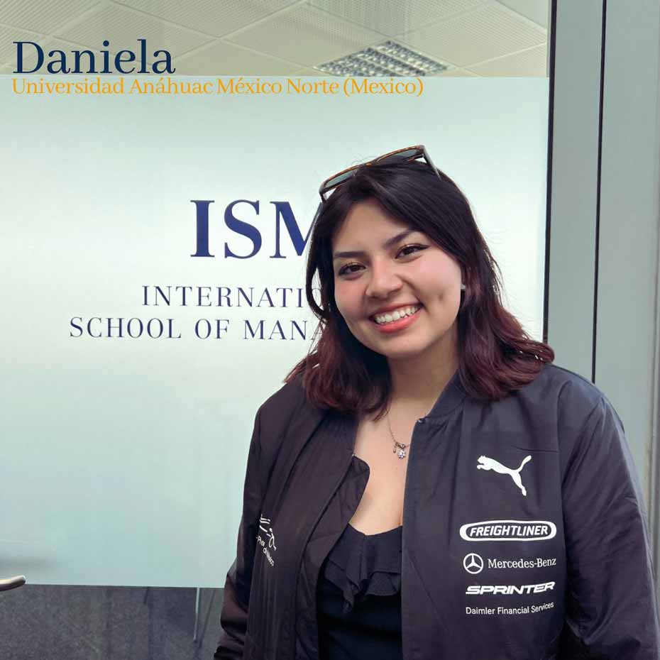 Exchange student Daniela at ISM