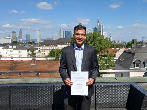 Mayur was awarded the DAAD Award in Frankfurt.